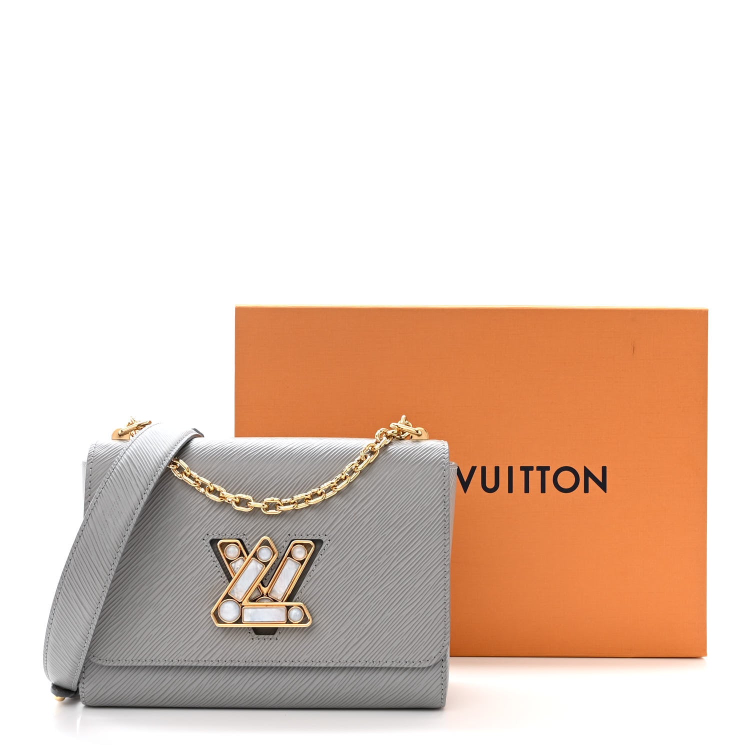 Louis Vuitton Epi Moonstone Twist Shoulder Bag MM Grey 12 of 12