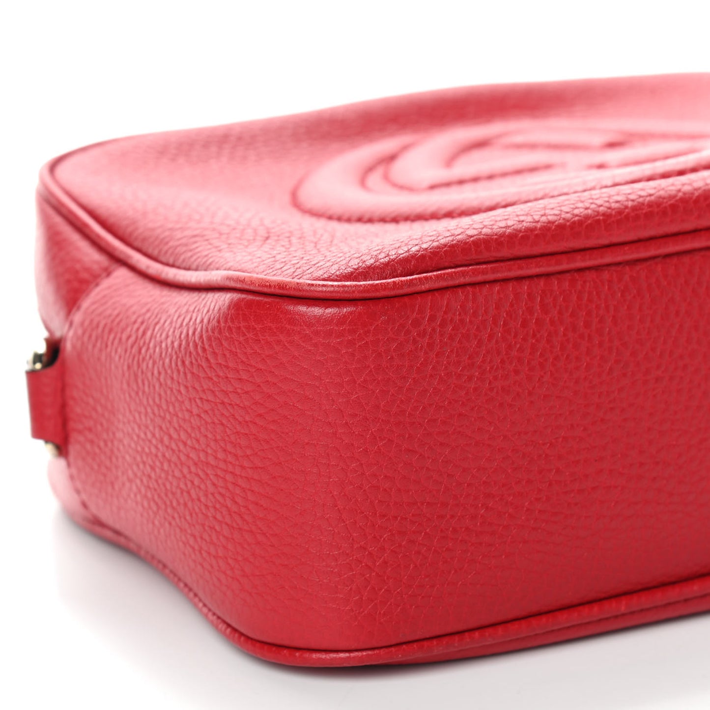 Pebbled Calfskin Small Soho Disco Bag Tabasco Red