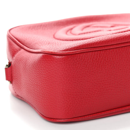 Gucci Pebbled Calfskin Small Soho Disco Bag Tabasco Red 6 of 10