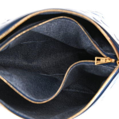 Louis Vuitton Lambskin Embossed Monogram Coussin PM Denim Blue 5 of 9
