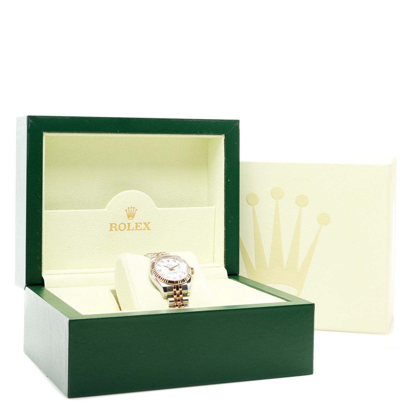 Stainless Steel 18K Everose Gold Diamond 26mm Oyster Perpetual Datejust Watch White 179171