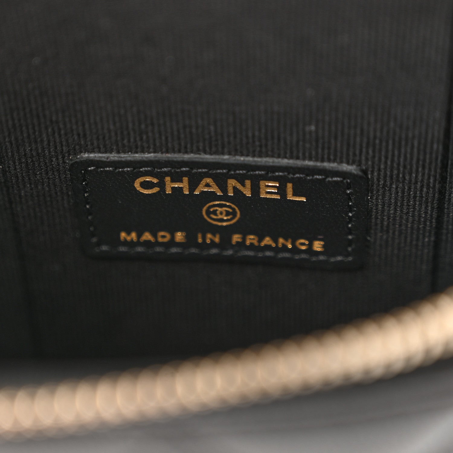 Chanel Lambskin Quilted Top Handle Phone Holder With Chain Black 6 of 11