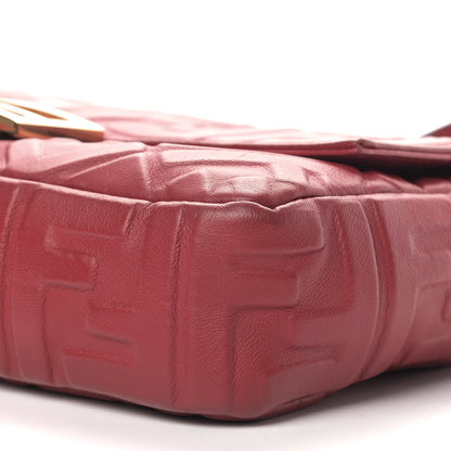 Fendi Nappa FF 1974 Embossed Baguette Fragola 6 of 10