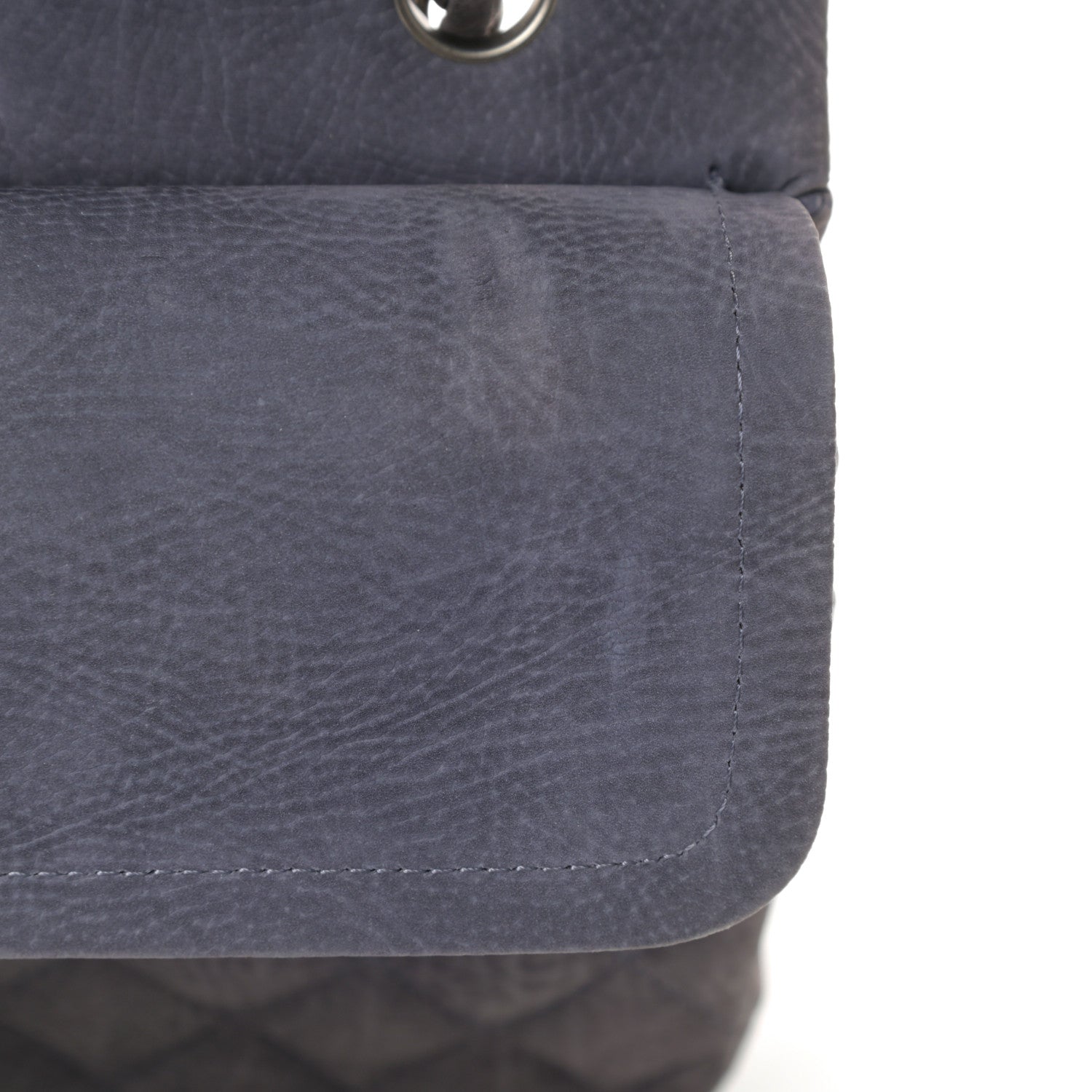 Chanel Nubuck Quilted Medium Double Flap Grey 12 of 12