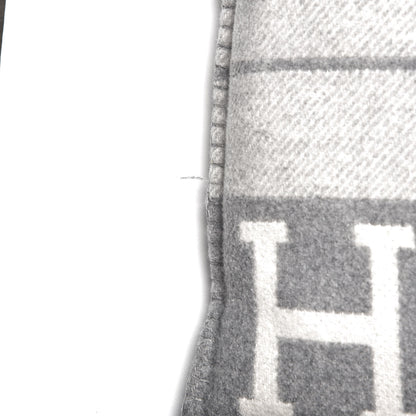 Hermes Wool Cashmere Avalon III Pillow PM Set of 2 Ecru Gris Clair 5 of 7