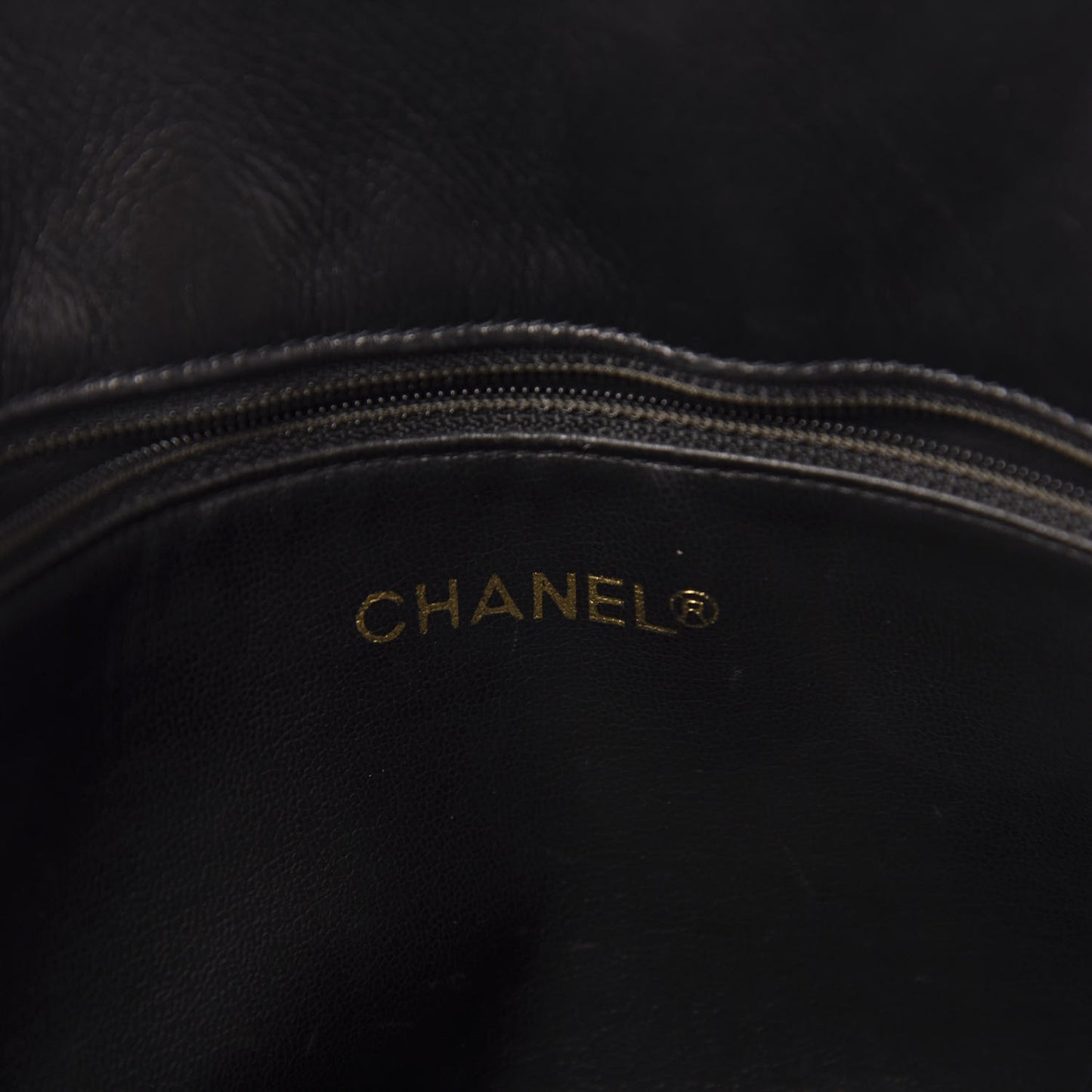 Lambskin Stitched Shopper Tote Black