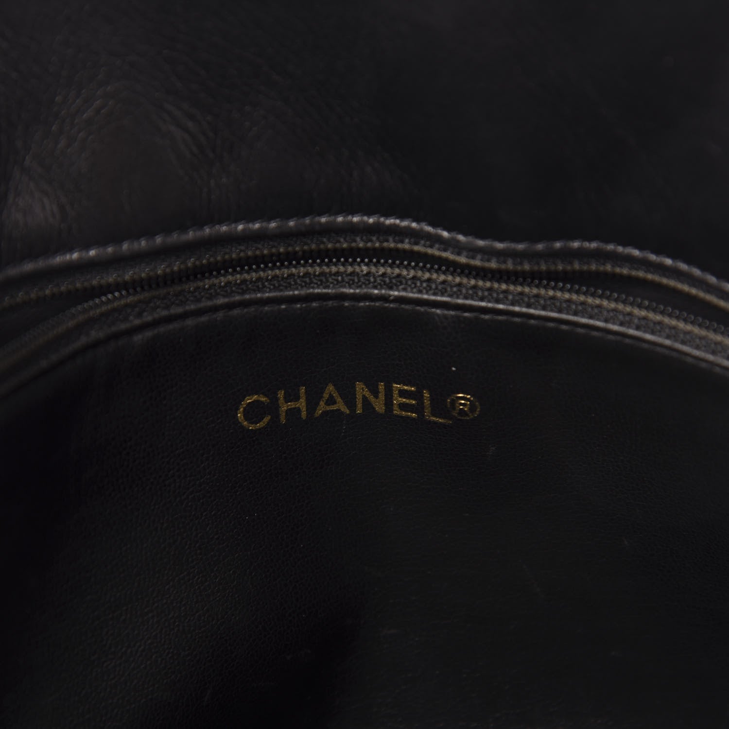 Chanel Lambskin Stitched Shopper Tote Black 6 of 13