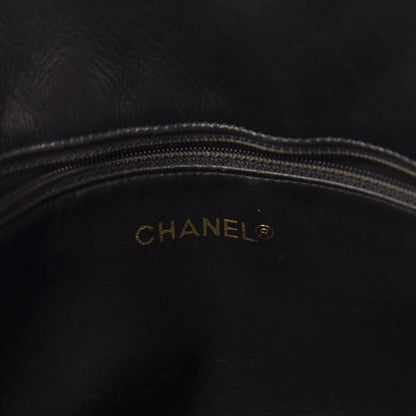 Chanel Lambskin Stitched Shopper Tote Black 6 of 13