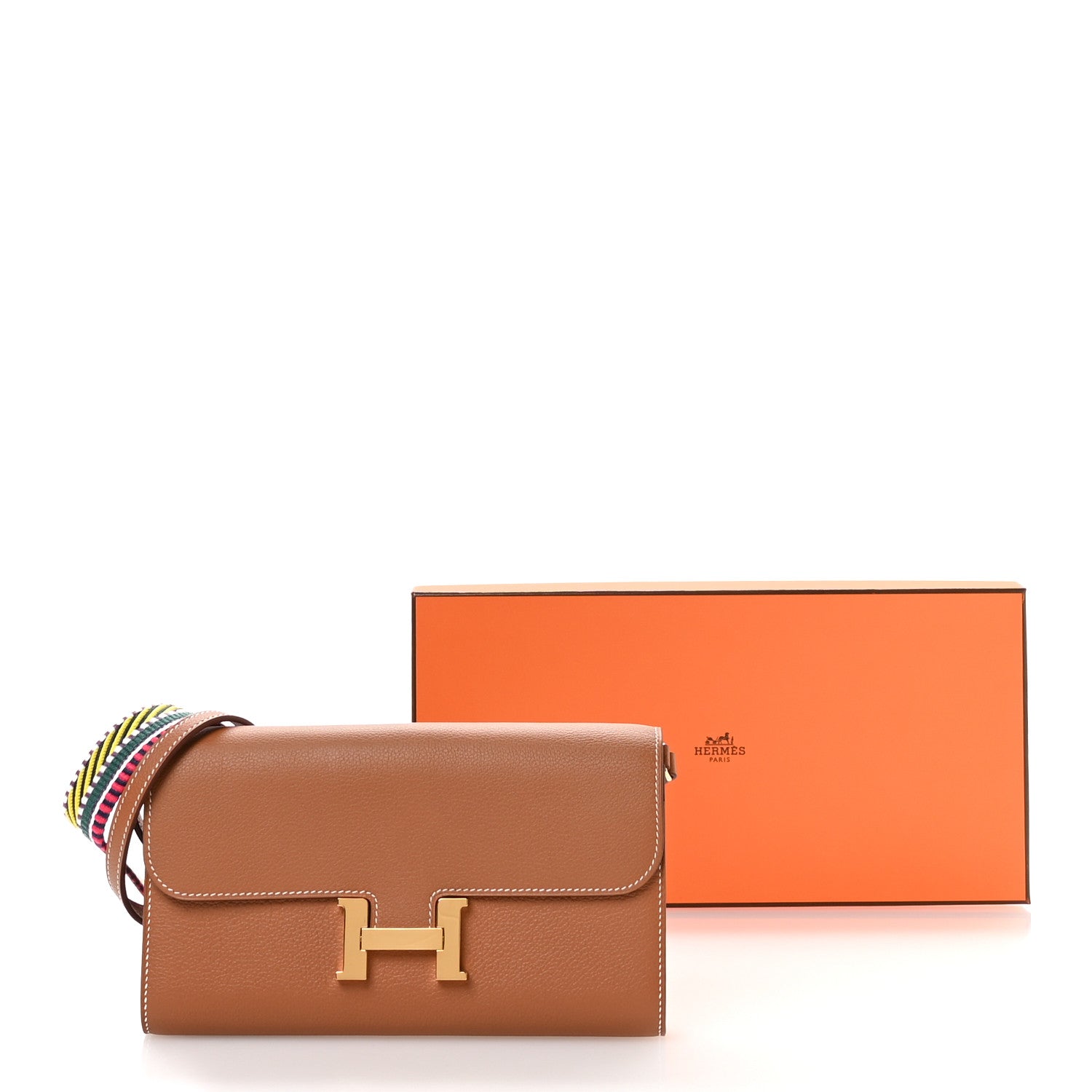 Hermes Evercolor Cavale Constance Long Wallet To Go Gold Multicolor 11 of 11