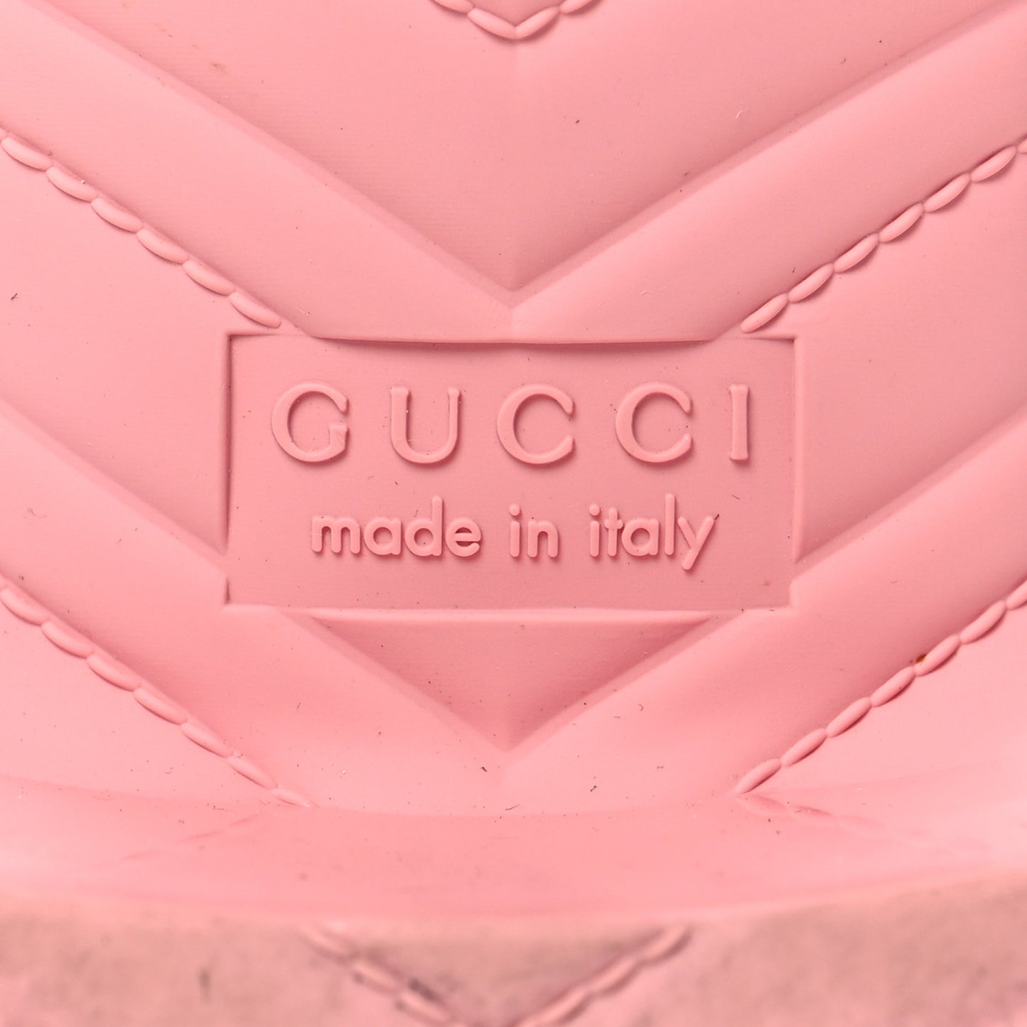 Rubber Gucci Logo Womens Platform 20/60mm Slide Sandals 38 Wild Rose