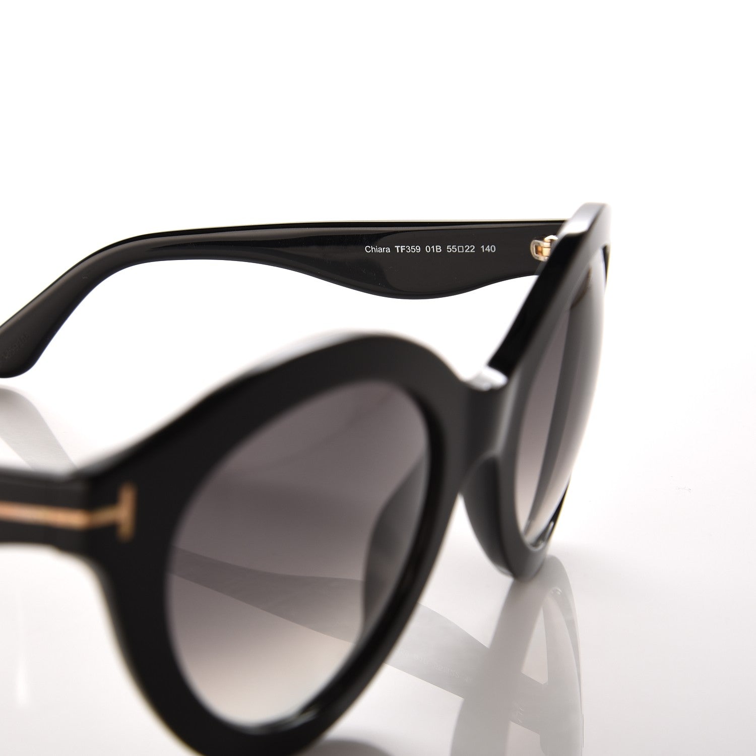 Tom Ford Chiara Round Sunglasses TF359 Black 5 of 7