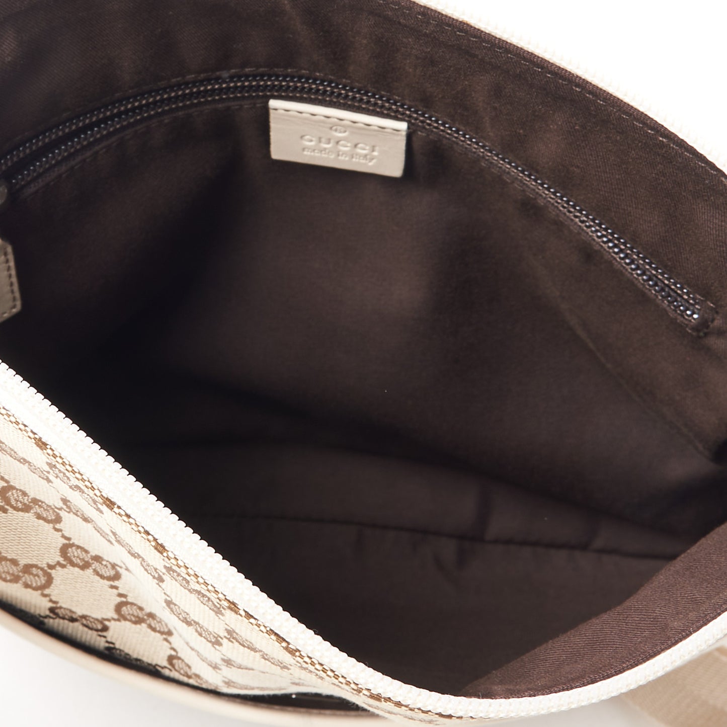 Monogram Calfskin Perforated Medium Flat Messenger Bag Off White