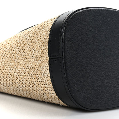 Louis Vuitton Raffia Petit Bucket Black 7 of 8