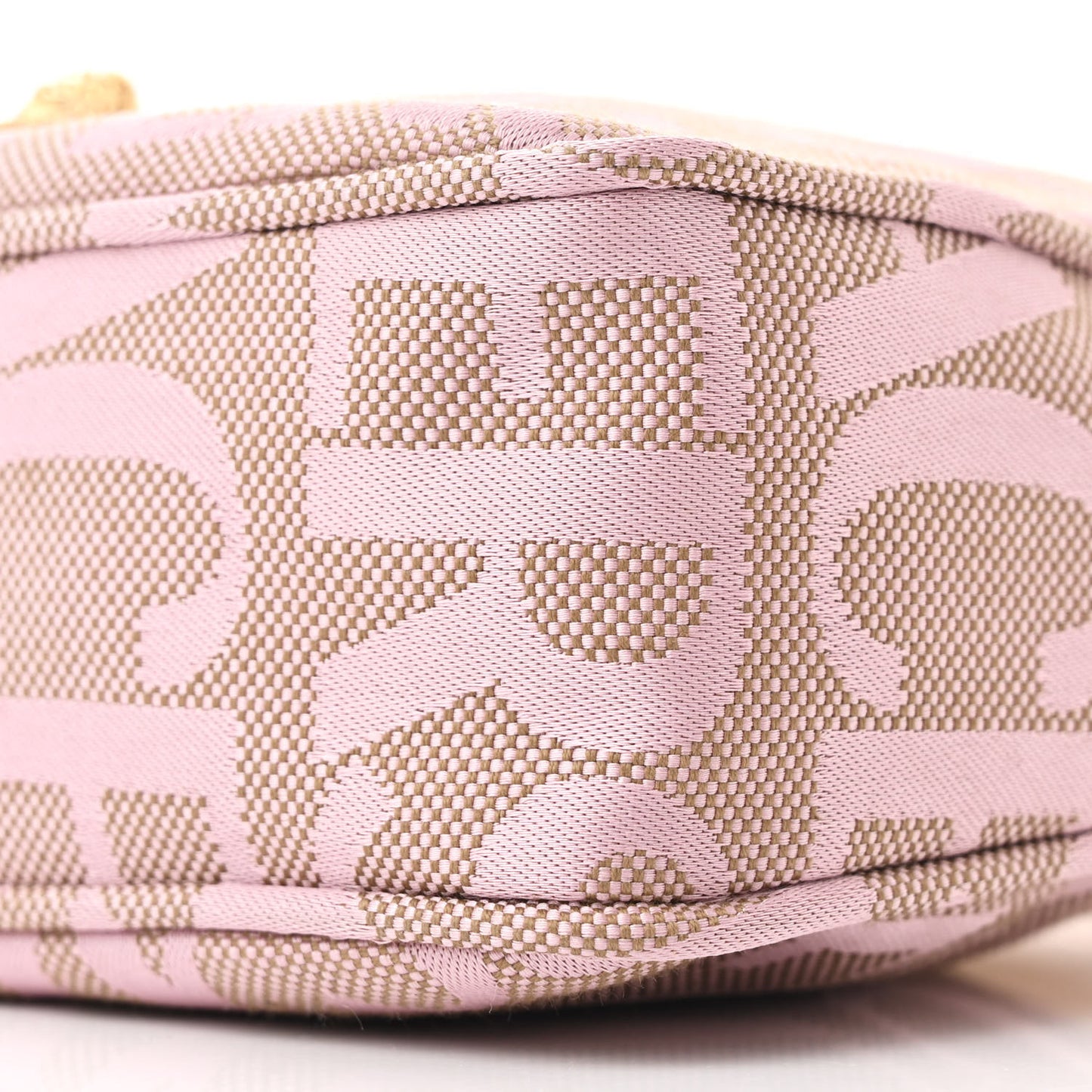 Calfskin Canvas Allover La Medusa Shoulder Bag Pink