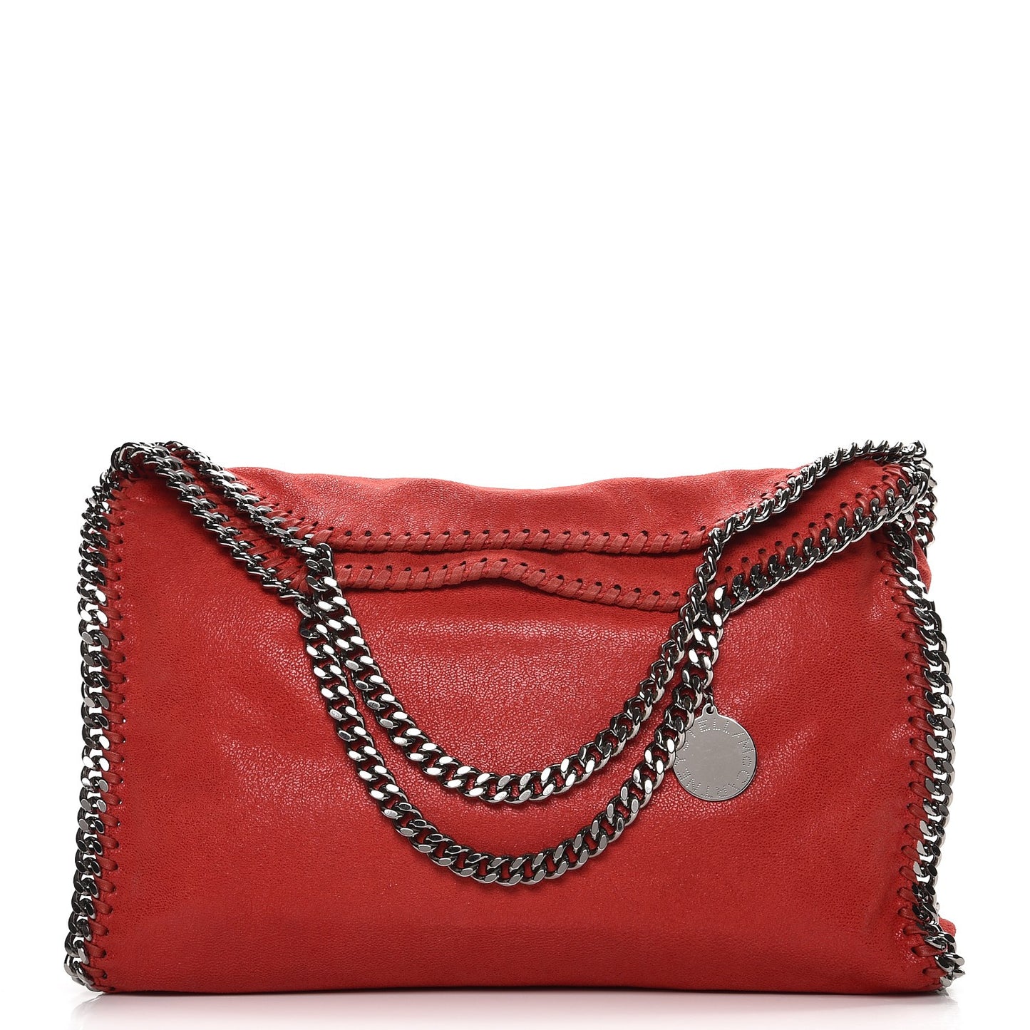 Shaggy Deer Falabella Fold Over Tote Cherry
