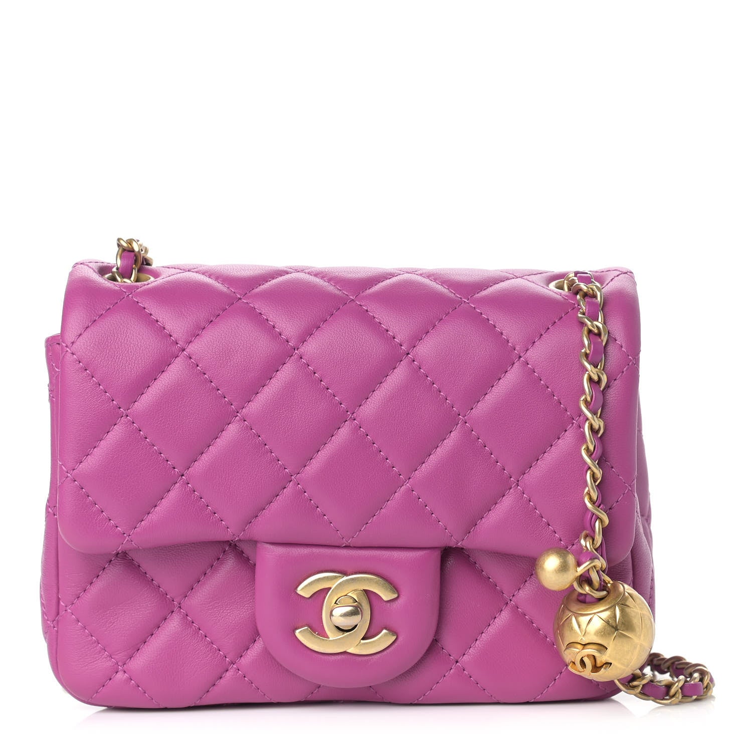 Chanel Lambskin Quilted Mini Pearl Crush Flap Violet 1 of 9