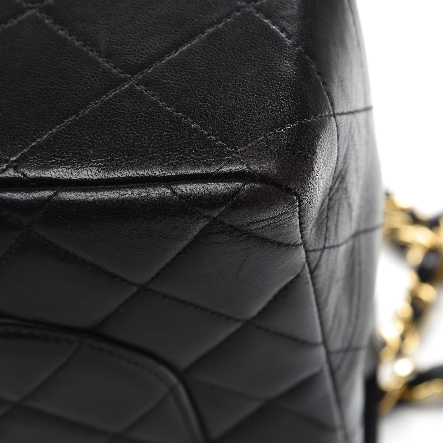 Lambskin Quilted Jumbo Single Flap Black