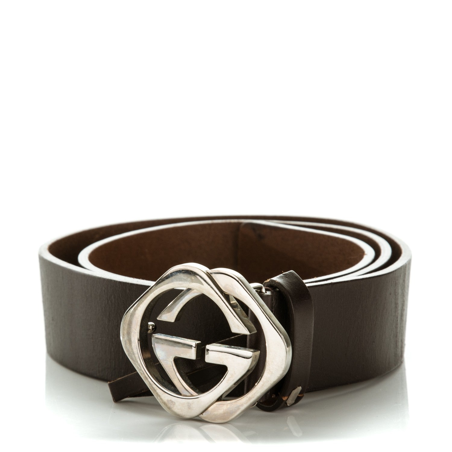 Gucci Calfskin Square G Belt 90 36 Dark Brown 1 of 6