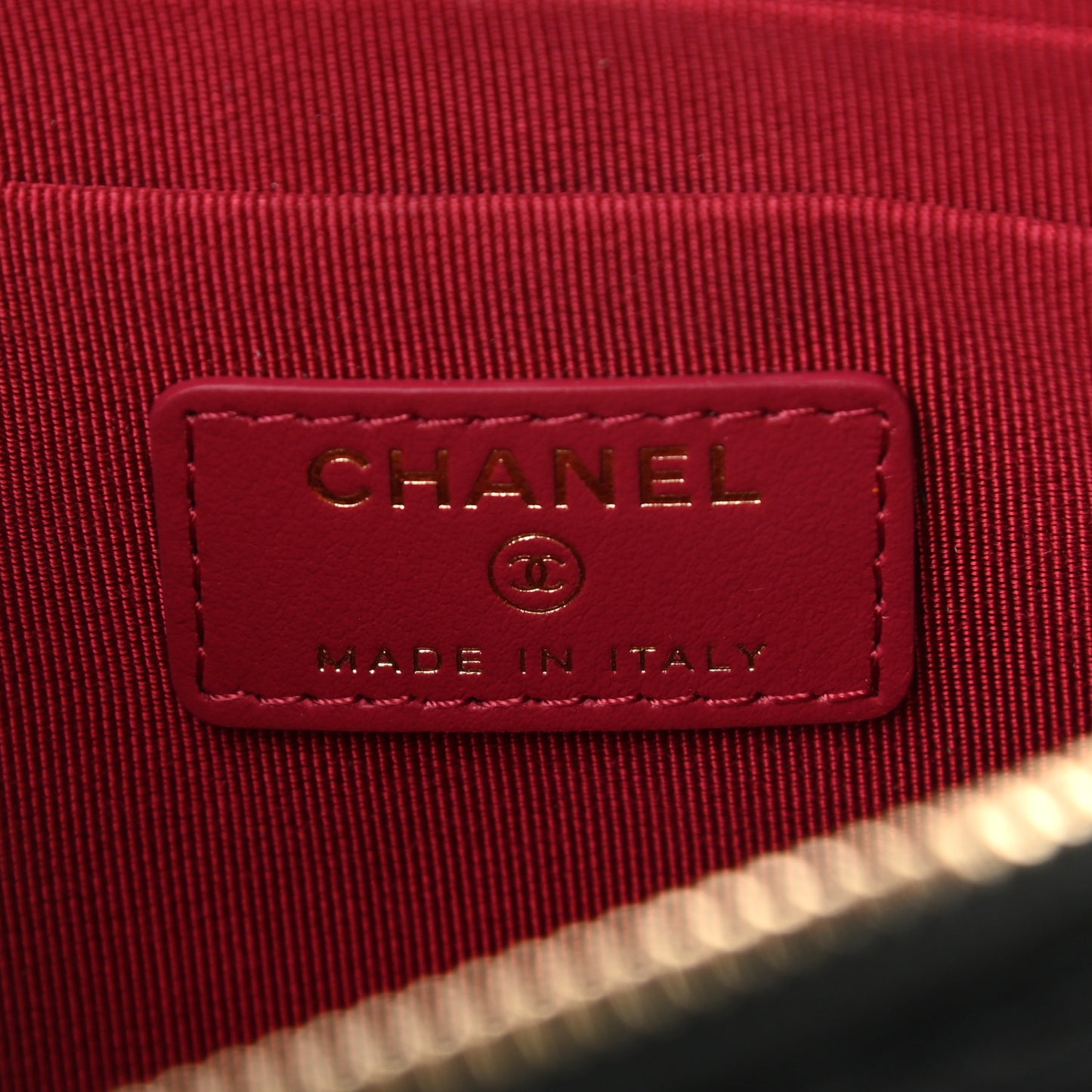 Lambskin Quilted Chanel 19 Pouch With Handle Black