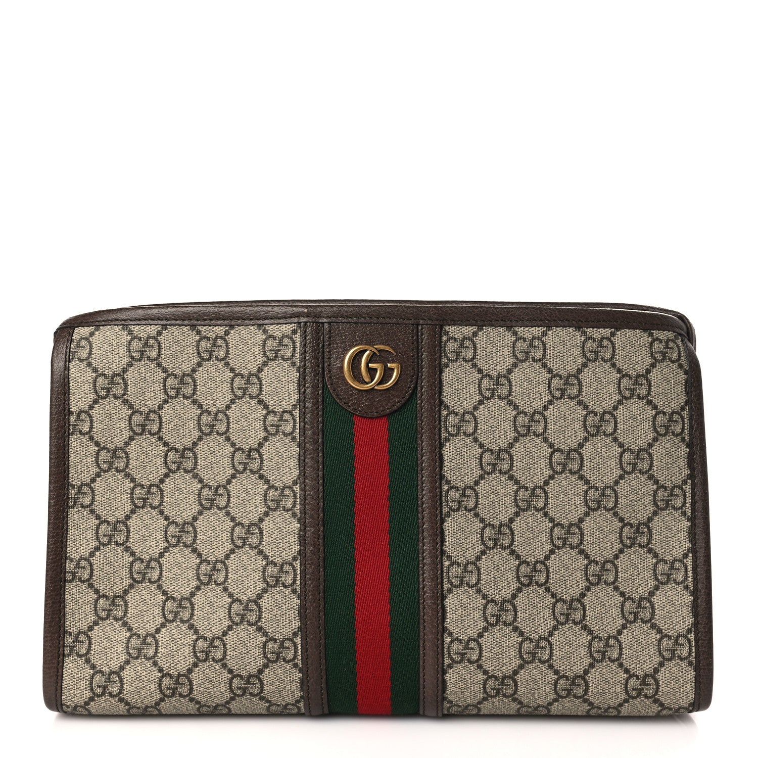 Gucci GG Supreme Monogram Web Ophidia GG Toiletry Case Beige New Acero 1 of 10