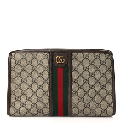 Gucci GG Supreme Monogram Web Ophidia GG Toiletry Case Beige New Acero 1 of 10