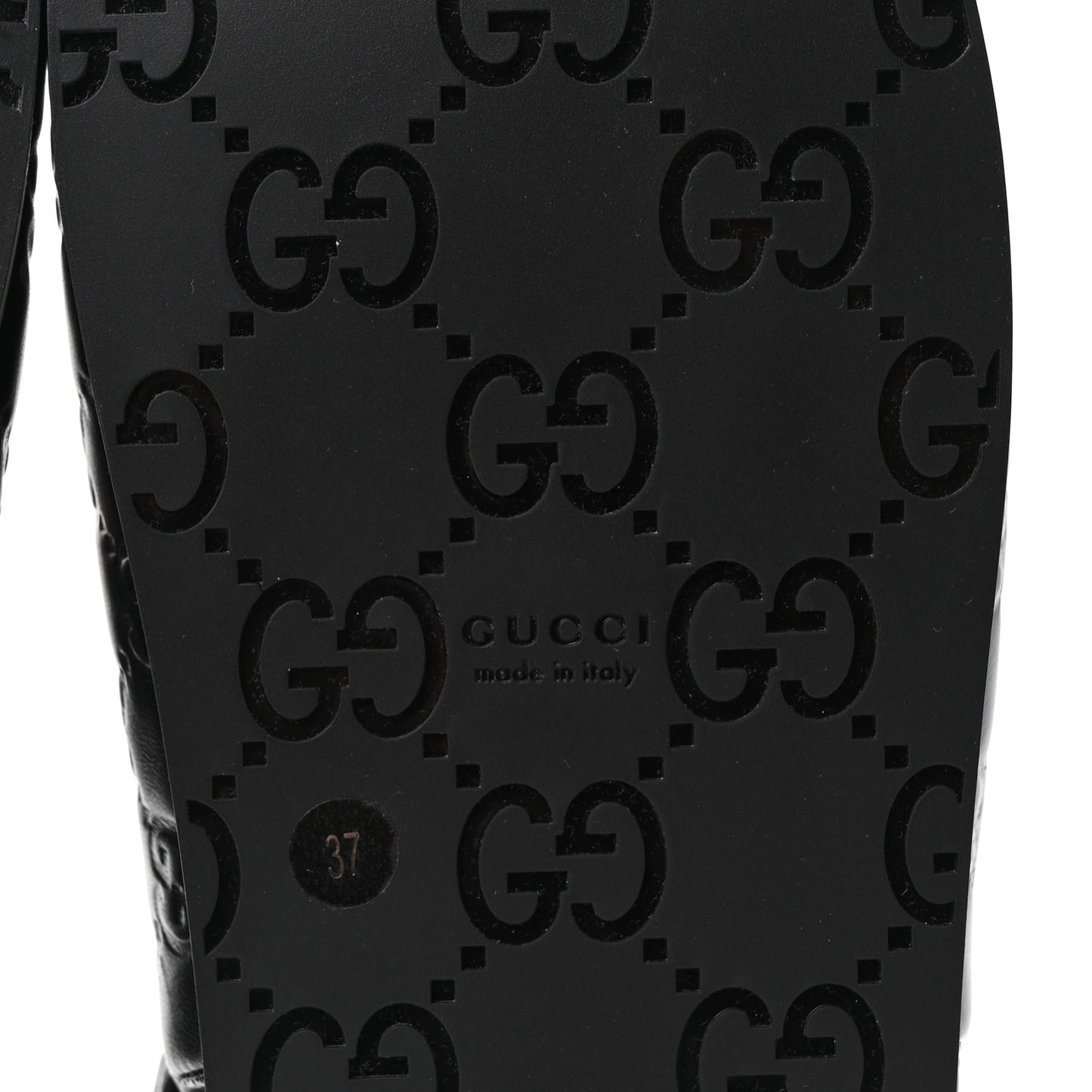 Guccissima GG Embossed Womens Sandals 37 Black