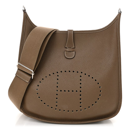Hermes Taurillon Clemence EVELYNE III PM Etoupe 1 of 11