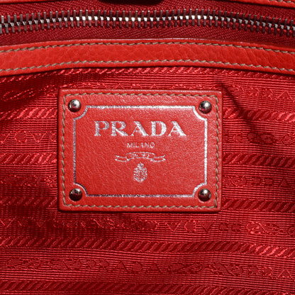 Prada Vitello Daino Shopping Tote Fuoco 7 of 11