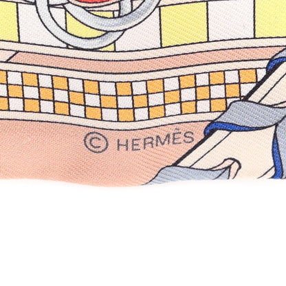 Hermes Silk Brides et Gris Twilly Rose Poudre Bleu Gris 4 of 4