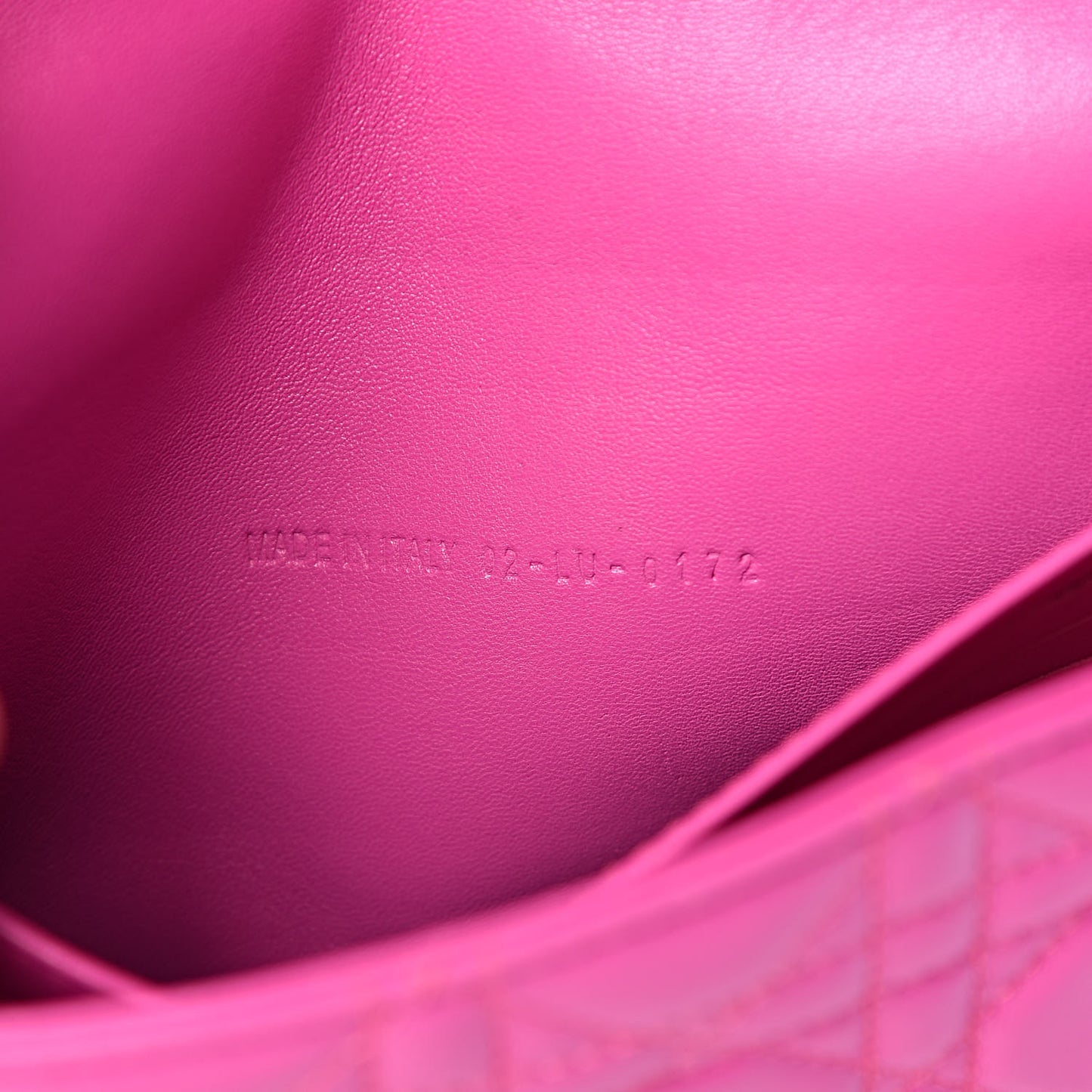 Lambskin Cannage New Lock Pouch Rose Sorbet