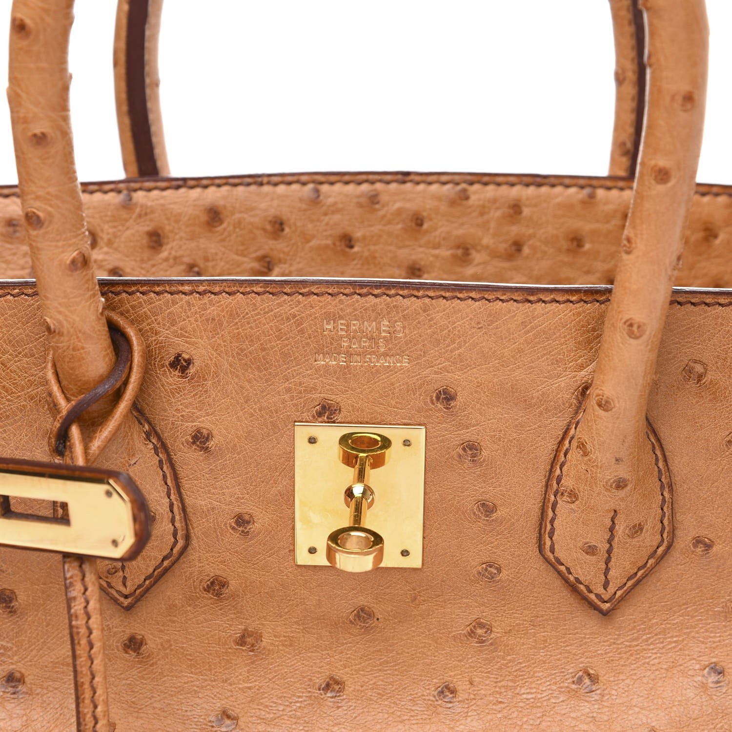 Hermes Ostrich Birkin 35 Gold 7 of 27