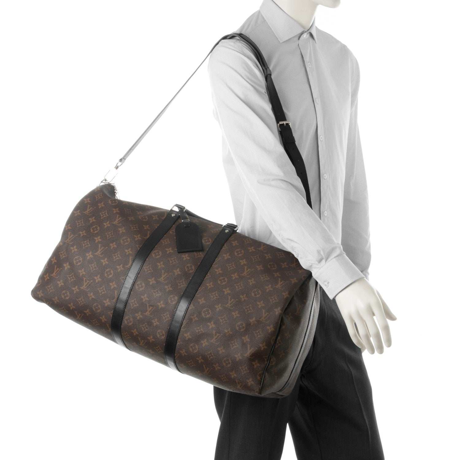 Louis Vuitton Monogram Macassar Keepall Bandouliere 55 2 of 8