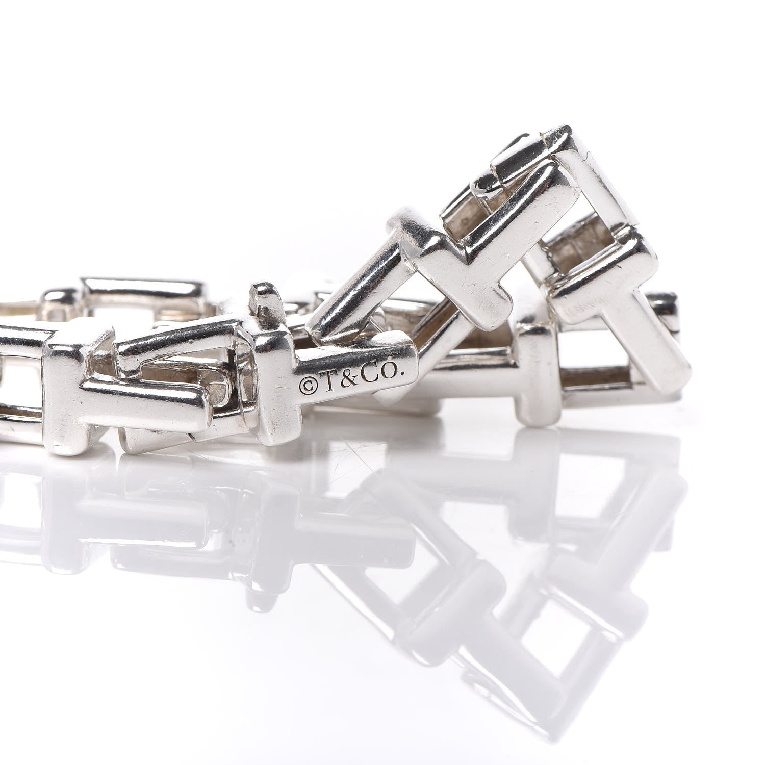 Tiffany Sterling Silver T Chain Bracelet 4 of 6