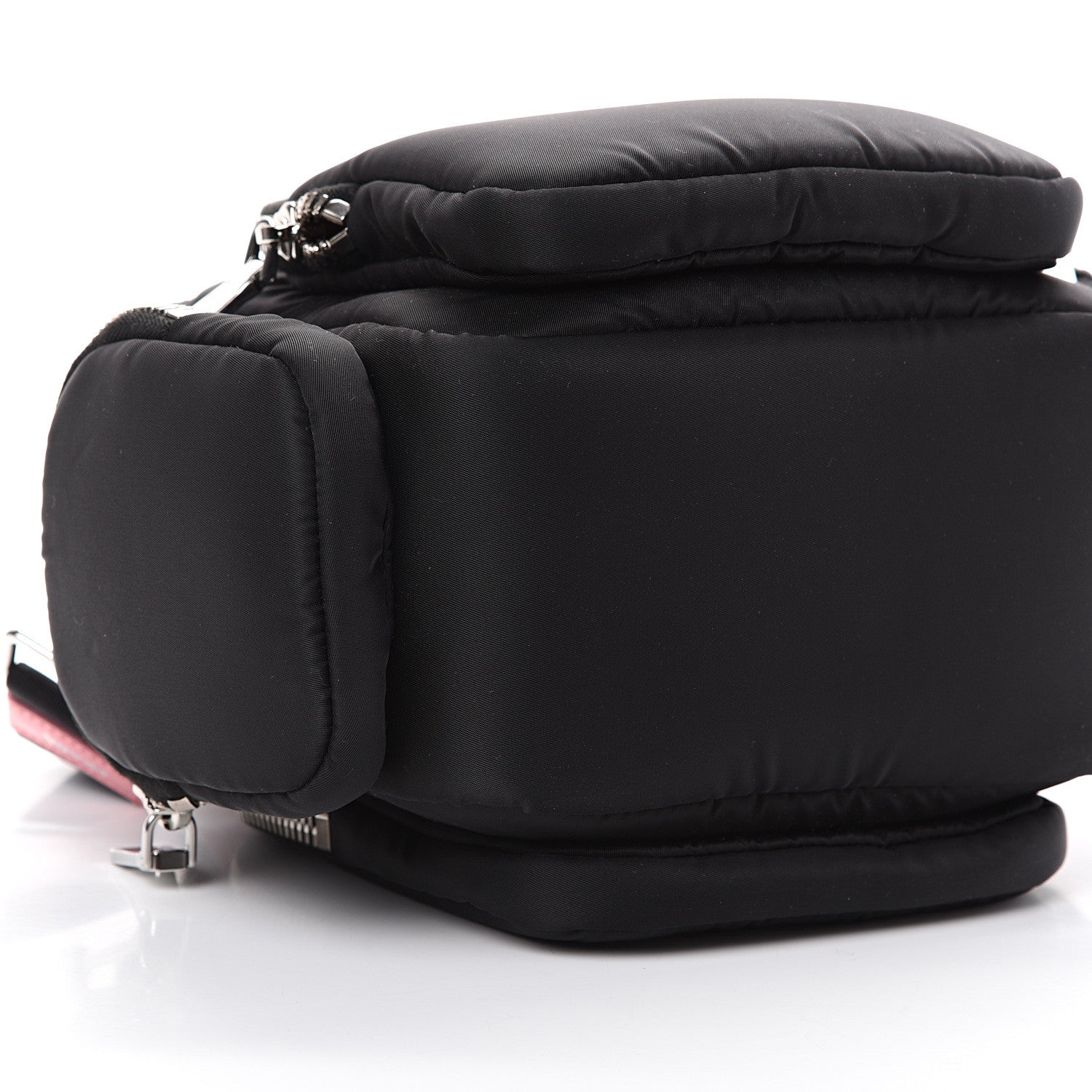 Prada Tessuto Nylon Pocket Top Handle Cargo Bag Black Pink 8 of 9
