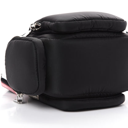Prada Tessuto Nylon Pocket Top Handle Cargo Bag Black Pink 8 of 9
