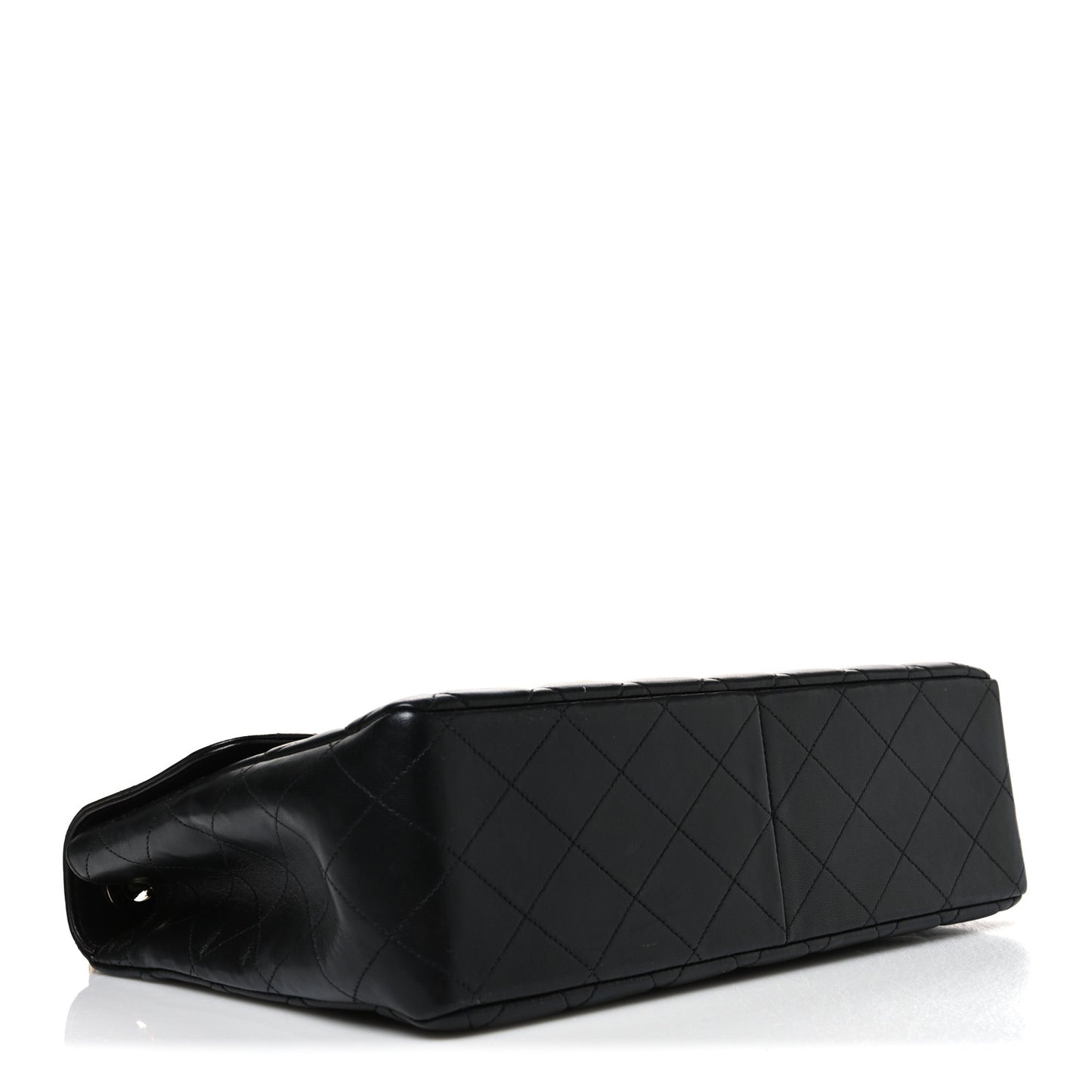 Lambskin Quilted XL Jumbo Single Flap Black