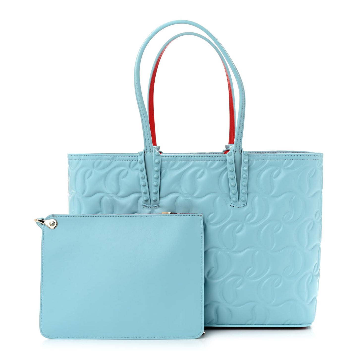 Nappa Embossed Small East West Cabata Tote Mineral