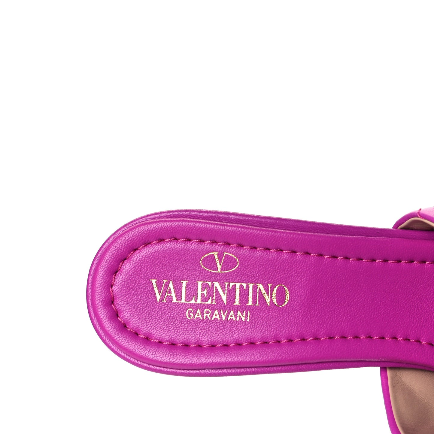 Nappa Quilted Roman Stud 65mm Slide Sandals 37.5 Radiant Orchid