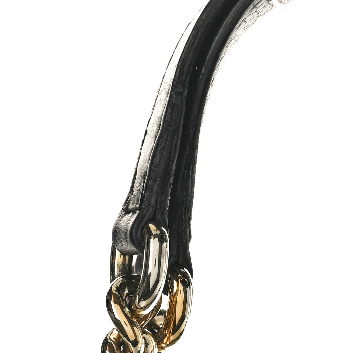 Pebbled Calfskin Medium Soho Chain Shoulder Bag Black