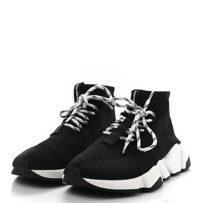 Balenciaga Knit Womens Speed Lace Up Sneakers 39 Black 3 of 12