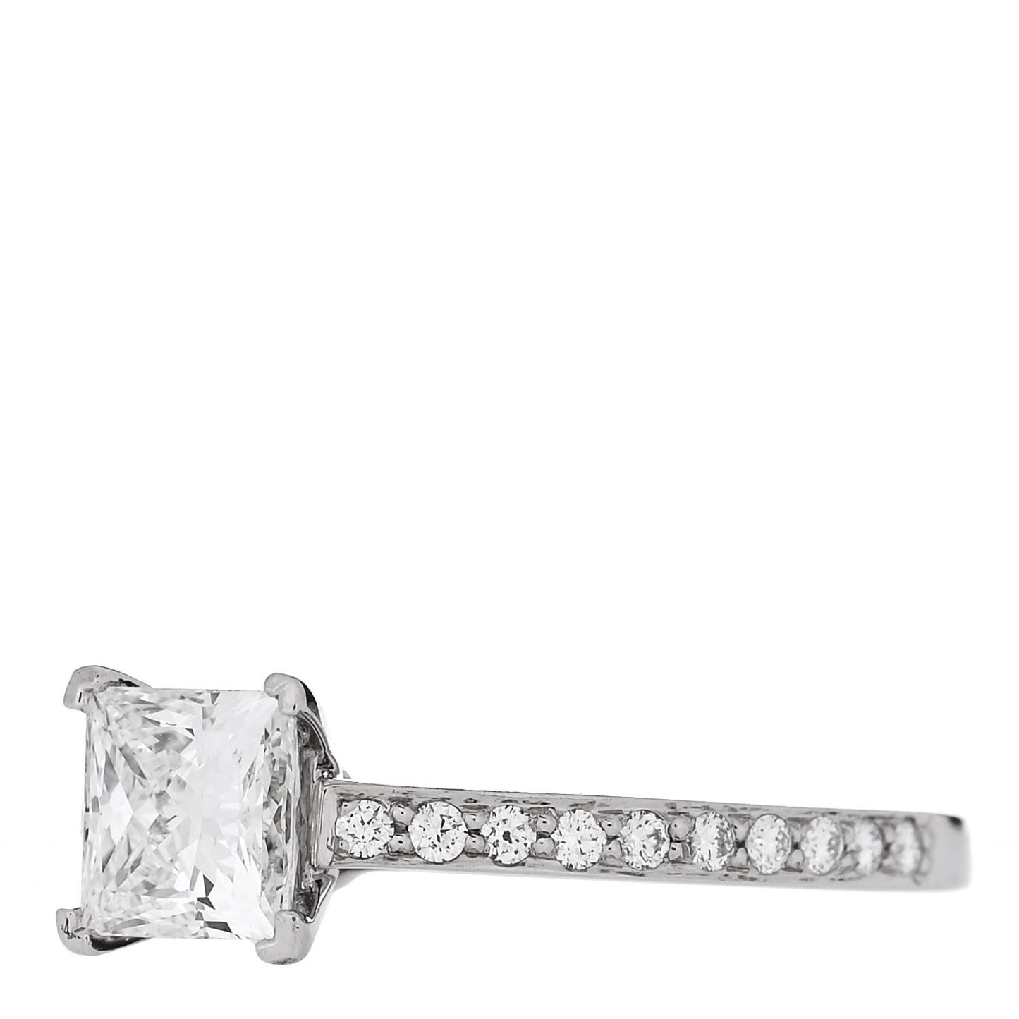 Platinum Diamond 1.11ct Novo Princess-Cut Engagement Ring 56 7.5