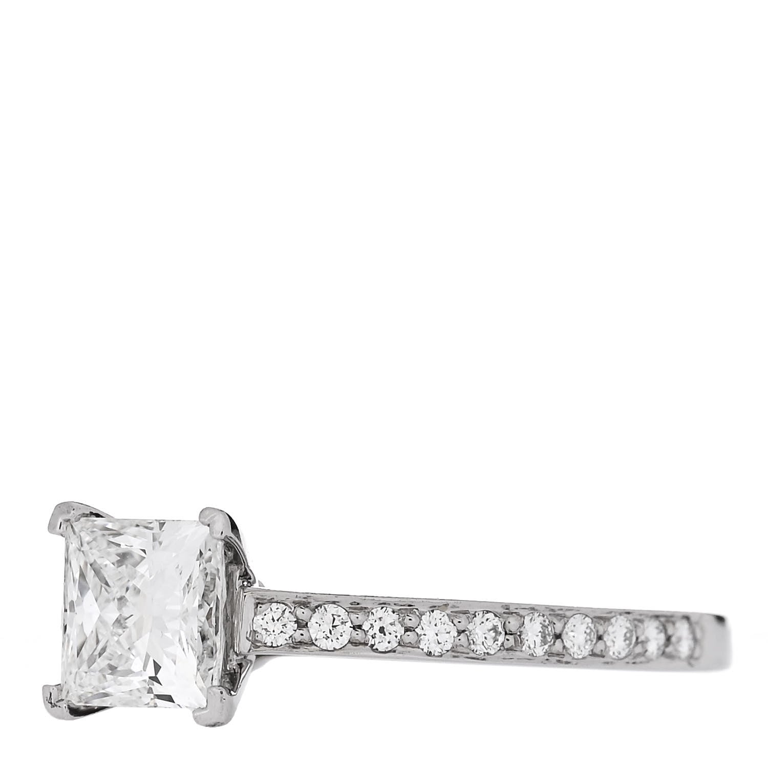 Tiffany Platinum Diamond 1.11ct Novo Princess-Cut Engagement Ring 56 7.5 3 of 7