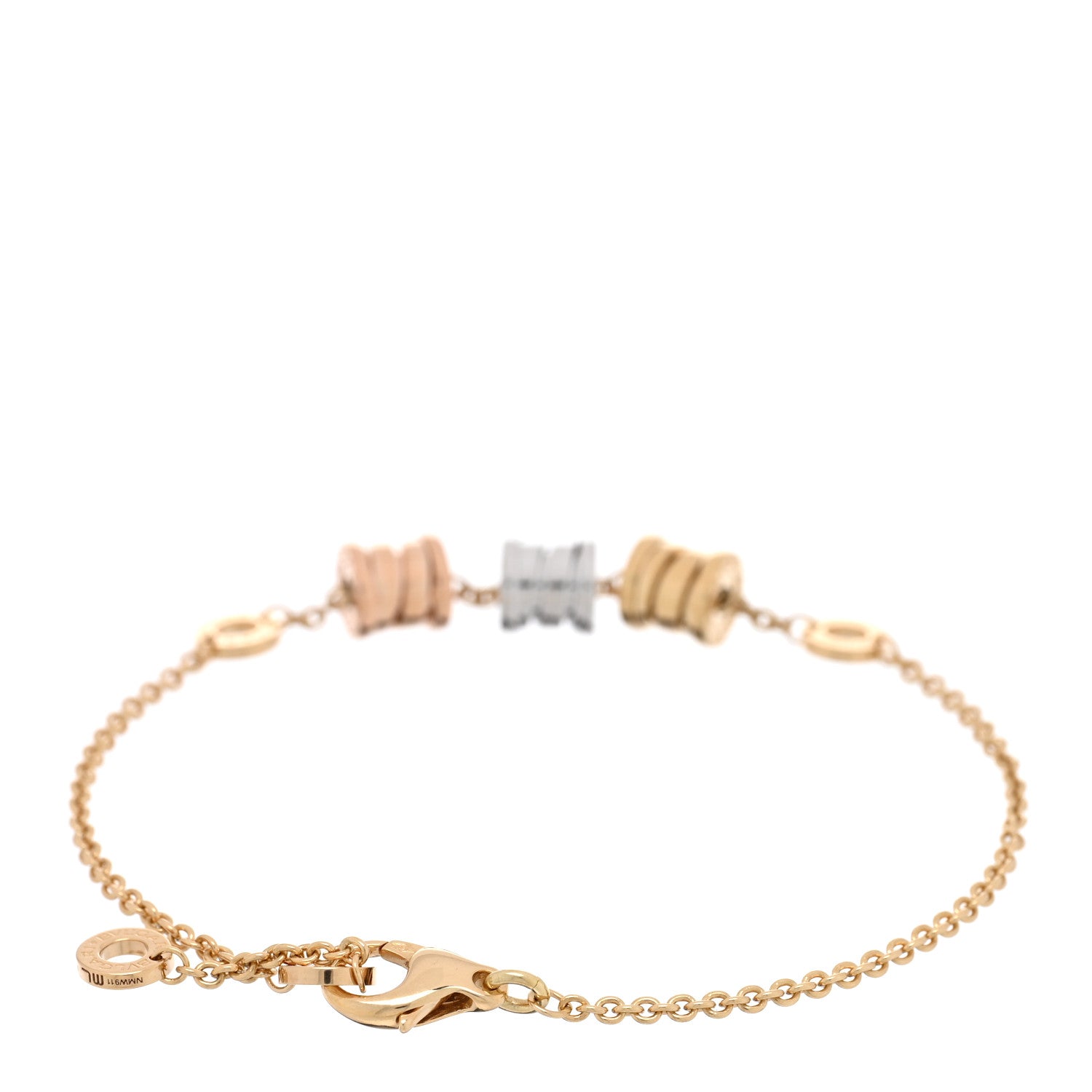 Bulgari 18K Yellow Rose White Gold B.Zero1 Bracelet ML 2 of 3
