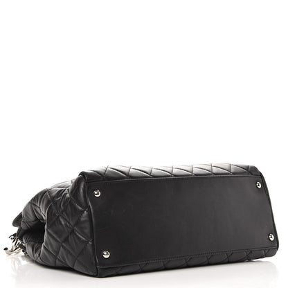 Chanel Lambskin Quilted 7 Large Tote Black 4 of 13