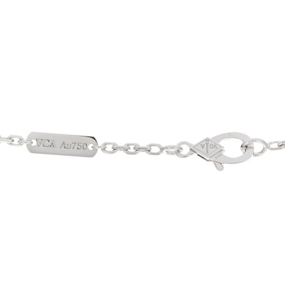 Van Cleef & Arpels 18K White Gold Mother of Pearl Magic Alhambra Pendant Necklace 4 of 4