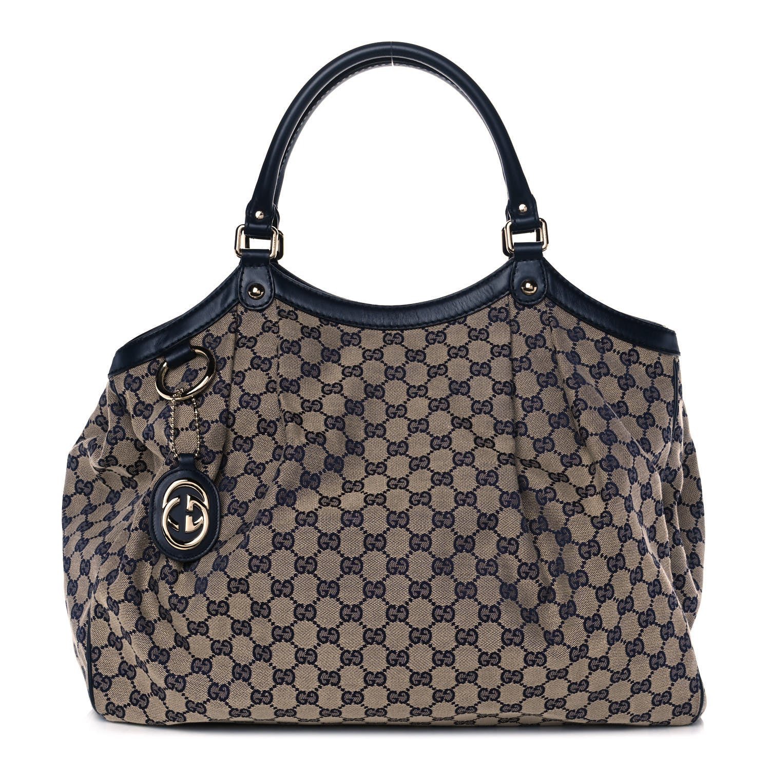 Gucci Monogram Calfskin Large Sukey Tote Beige Blue 1 of 12