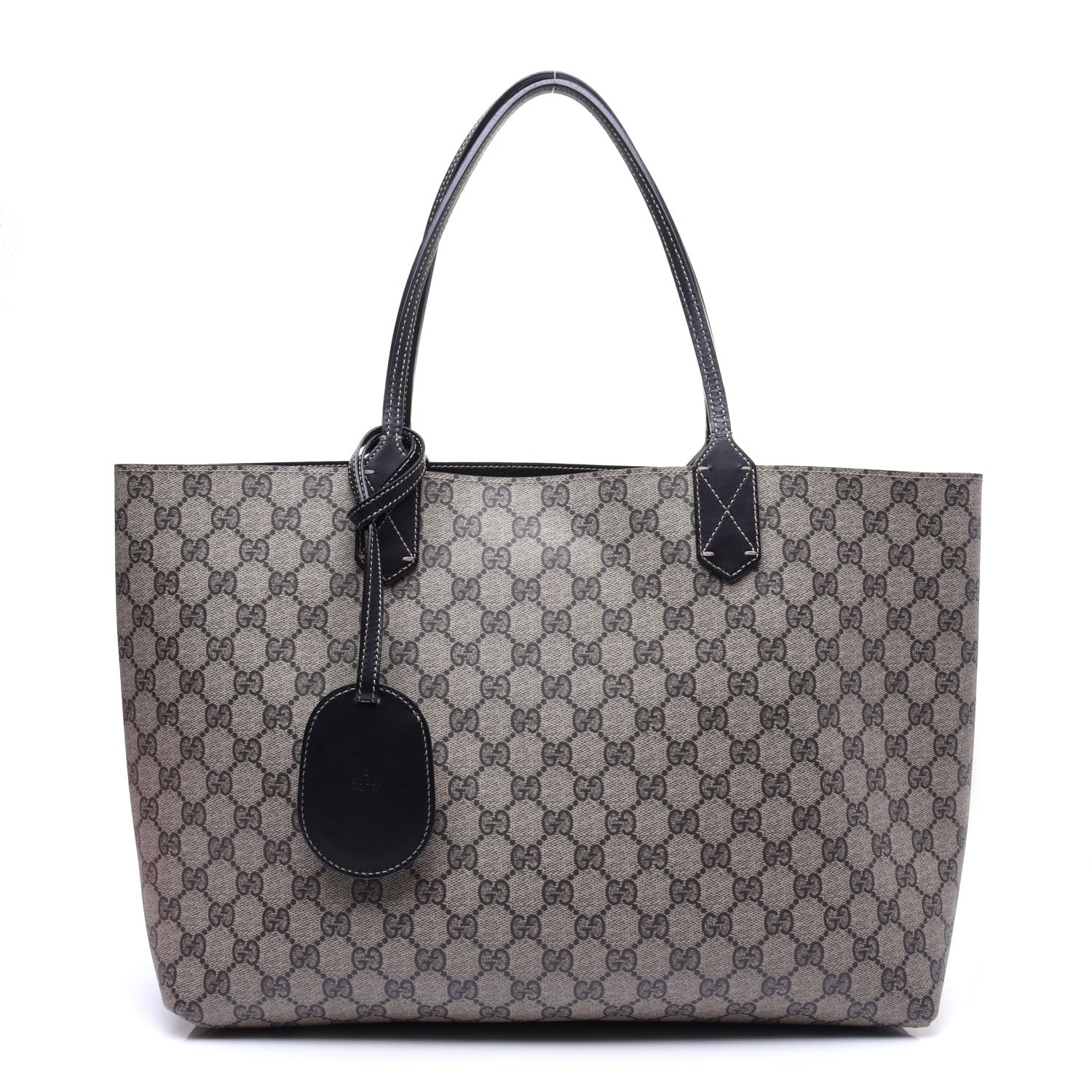Gucci Calfskin GG Supreme Monogram Medium Reversible Tote Black 1 of 11