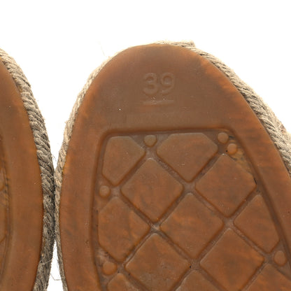 Chanel Linen Sequin CC Espadrilles 39 Beige Black 6 of 11