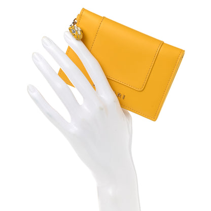 Bulgari Serpenti Calfskin Forever Card Case Sun Citrine Yellow 2 of 6
