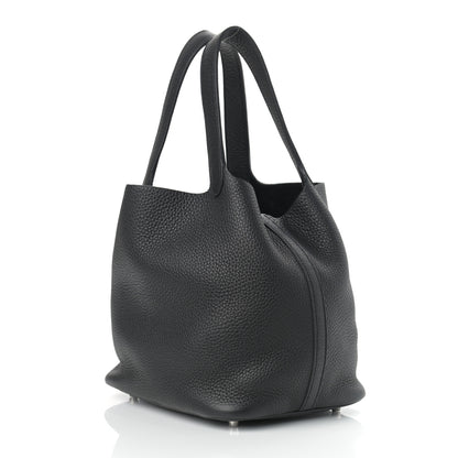 Hermes Taurillon Clemence Picotin Lock 22 MM Black 3 of 9